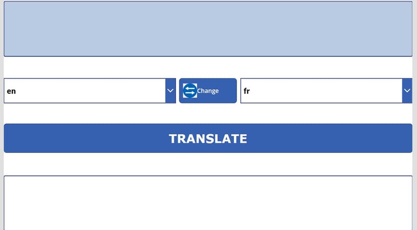 Power App that translates text using Power Automate